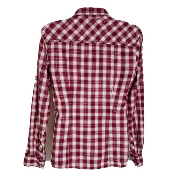 S.Oliver Women Top Size 34 Eur XS Long Sleeve Shirt Button Down Plaid Pink - Picture 2 of 9